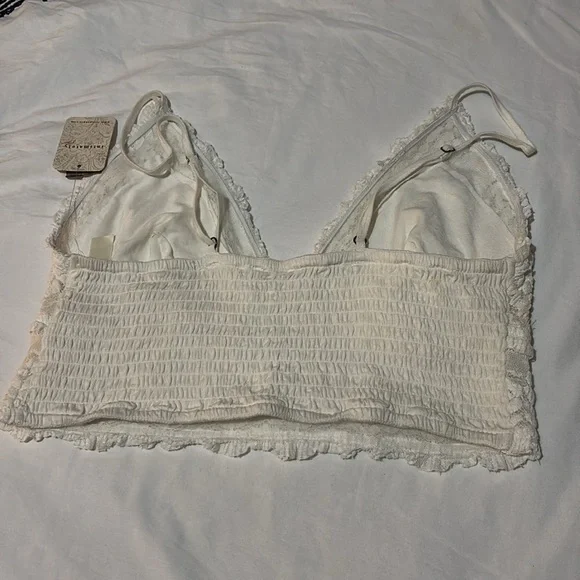 Free People intimately white cami crop top Lace Amina - Picture 4 of 6